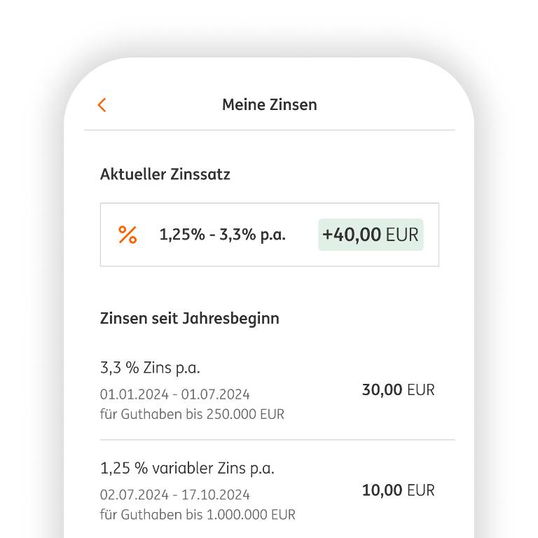 Erste Schritte mit dem Extra-Konto – ING