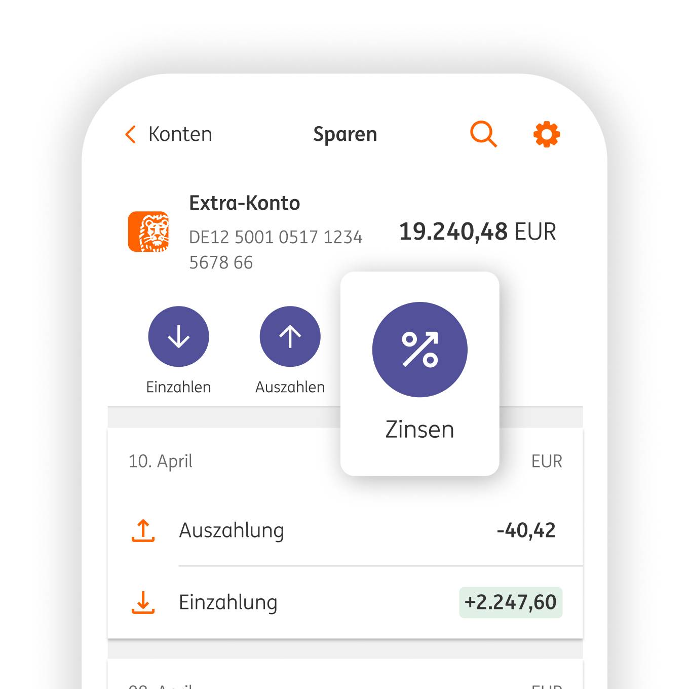 Erste Schritte mit dem Extra-Konto – ING