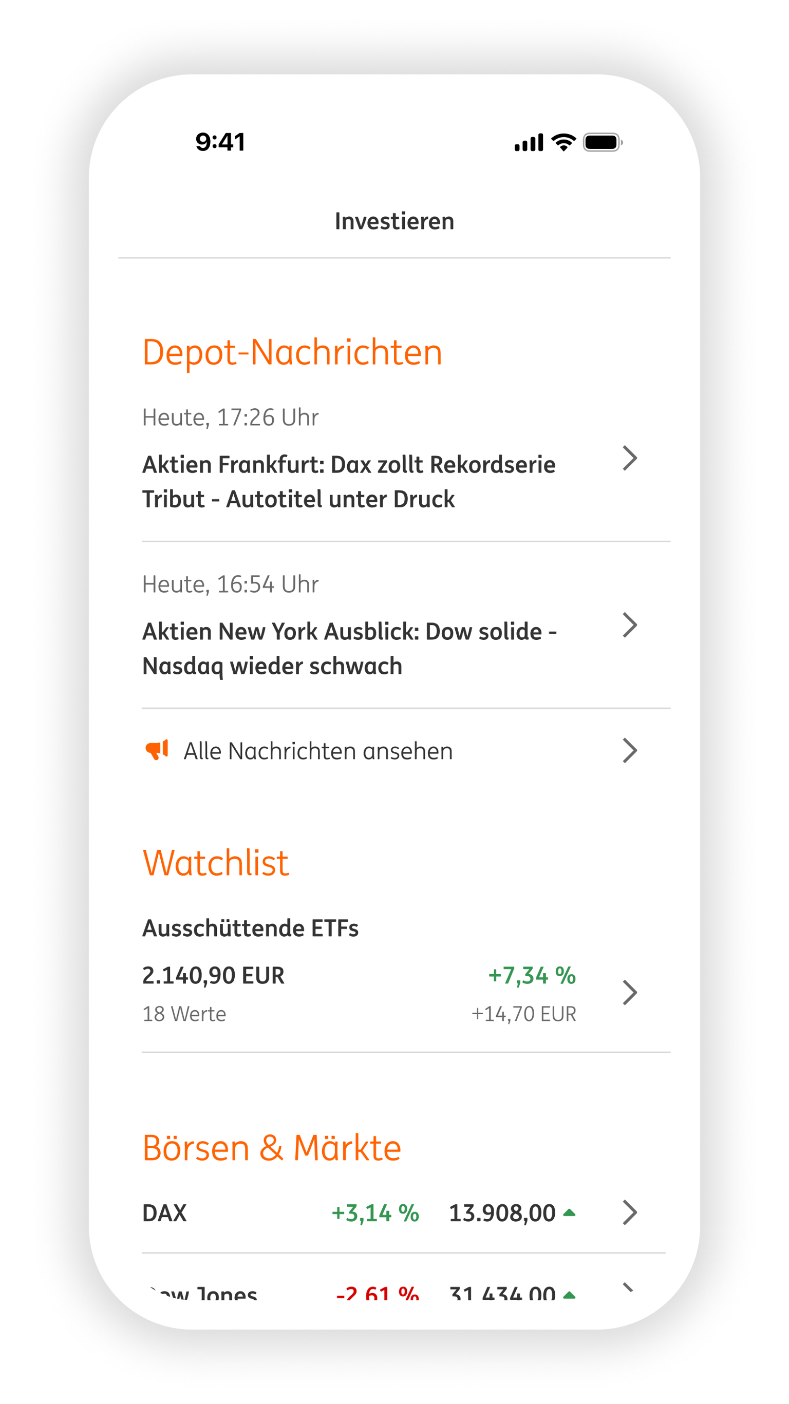 Direkt-Depot: Das kostenlose Wertpapierdepot – ING